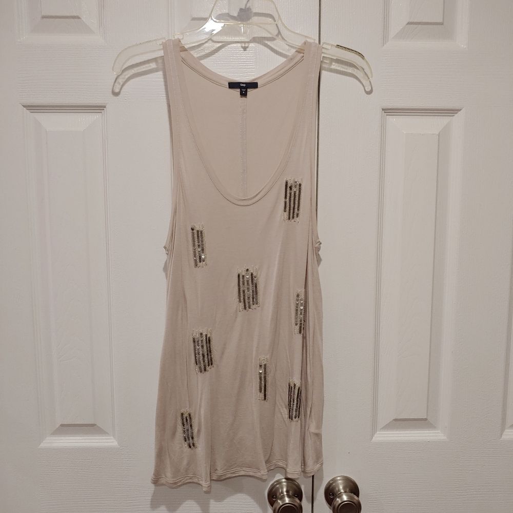 Gap Women's Taupe Tank Top Size Med